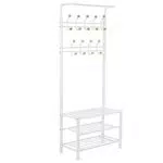 SONGMICS Stand Appendiabiti Portabiti con Ripiani Scarpiera HSR04W