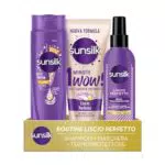 Sunsilk Kit Liscio Perfetto: Shampoo, Maschera e Spray Termoprotettore Anticrespo