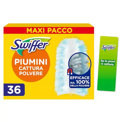 Swiffer Duster Piumini Cattura Polvere - Maxi formato per punti difficili