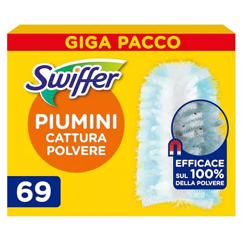 Swiffer Duster Piumini per Cattura Polvere e Sporco, Raggiunge Punti Difficili