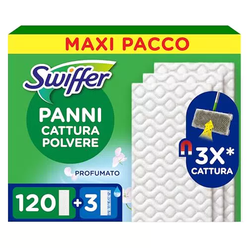 Swiffer Panni Cattura Polvere per Tutti i Pavimenti e Peli di Animali
