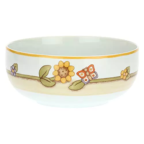 THUN Ciotola Girasole e Farfalla in Porcellana | Idea Regalo Linea Country