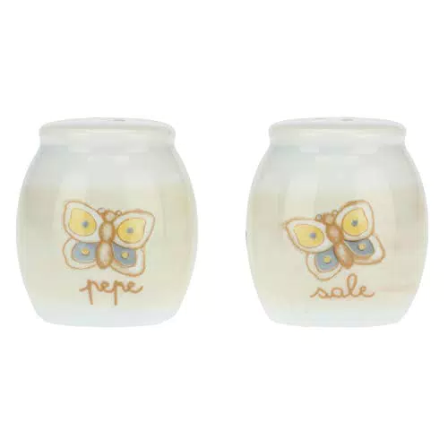 THUN Contenitori Sale e Pepe Elegance in Porcellana con Farfalle