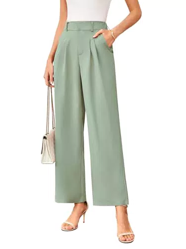 TMEOG Pantaloni Donna Estivi Eleganti Palazzo Comodi Business Casual