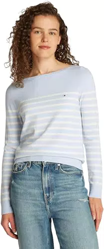 Tommy Hilfiger Maglione Donna Co Jersey Stitch Boat-Nk