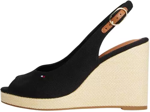 Tommy Hilfiger Espadrillas Wedge High Slingback con Cinturino alla Caviglia