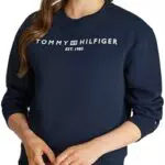 Tommy Hilfiger Felpa Donna Mdrn Reg Corp Logo C-Nk Swtshrt