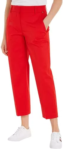 Tommy Hilfiger Pantaloni Donna Chino Slim Fit, Arancione