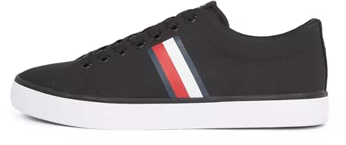Tommy Hilfiger Sneaker Uomo TH Hi Vulc Low Core Stripes in Mesh