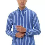 Tommy Hilfiger Camicia Flex Poplin Nautical in Cotone da Uomo