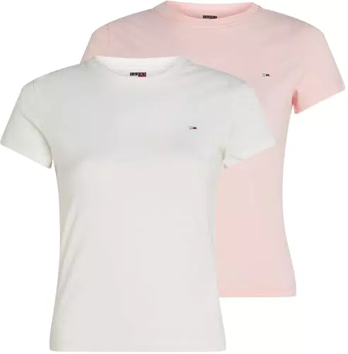Tommy Jeans T-Shirt Donna Maniche Corte Scollo Rotondo
