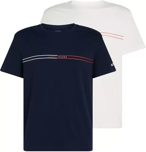 Tommy Jeans Tjm Slm Entry Grphc T - Maglietta a Maniche Corte Uomo