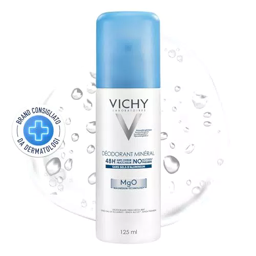 Vichy Dermo-Tolerance Deodorante Spray per Pelle Sensibile, Unisex, Senza Alluminio