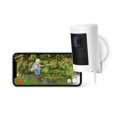 Ring Stick Up Cam Elite HD - Videocamera di sicurezza con audio bidirezionale