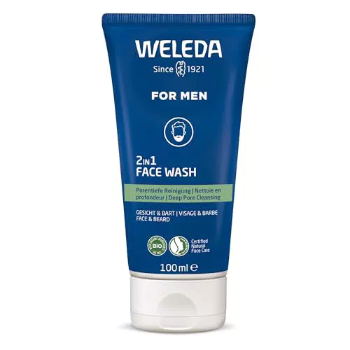 Weleda Bio for Men Gel Detergente 2 in 1 per Viso e Barba Rinfrescante