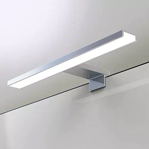 YIQAN Luce specchio bagno LED 7W 490 lumen IP44 4000K alluminio 3in1