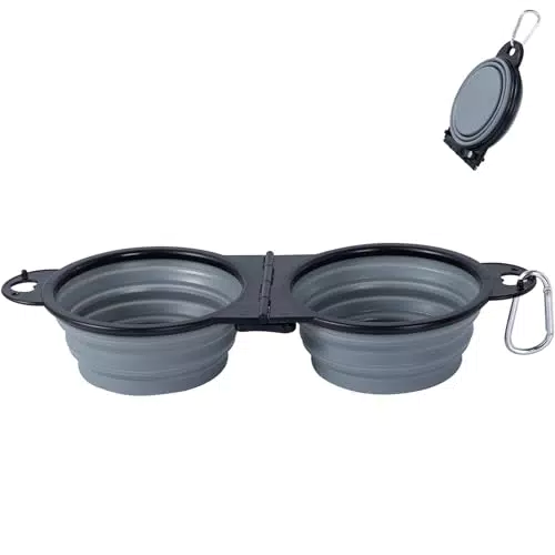 Pet Bowl 2 in 1 - Ciotola Portatile per Cibo e Acqua per Cani e Gatti