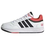 adidas Hoops Shoes, Scarpe, Cloud White/Core Black/Bright Red