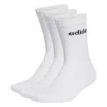 adidas Linear Crew Cushioned Socks 3 Pairs Calzini, Black / White