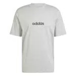 adidas Uomo Essentials Linear Single Jersey Tee, Pure Ruby/Black
