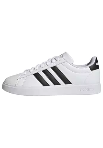 adidas Uomo Grand Court 2.0 Shoes, Cloud White Core Black Cloud White