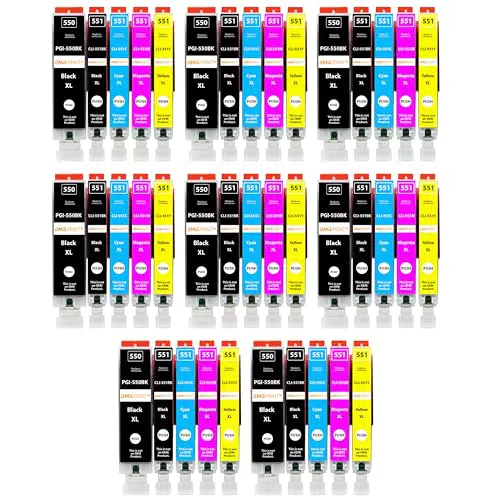 Amaprint Cartucce Compatibili per Canon PGI 550 CLI 551 - Modelli Pixma