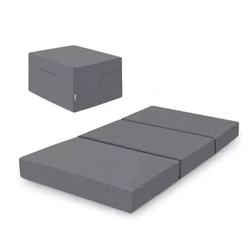 Amazon Basics Materasso Pieghevole in Memory Foam con Coprimaterasso