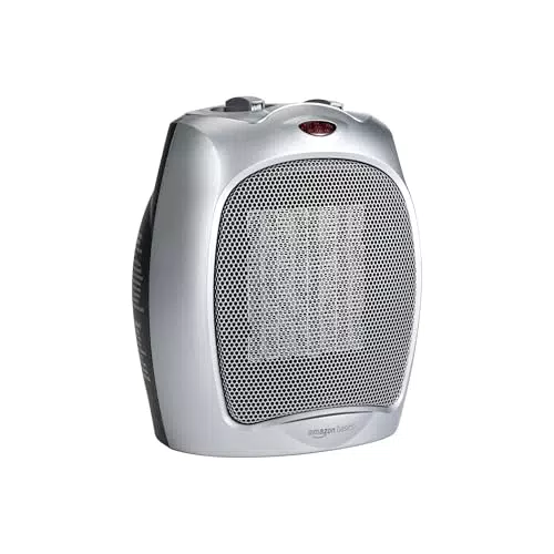 Amazon Basics Termoventilatore ceramico 1800 Watt con termostato regolabile