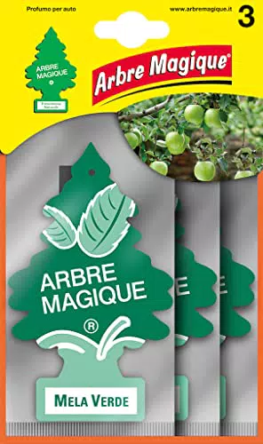 Arbre Magique Profumatore Auto Fragranza Mela Verde Rinfrescante e Duraturo