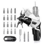 Avvitatore Elettrico 3.6V con Corpo Girevole e 19 Accessori per Punte