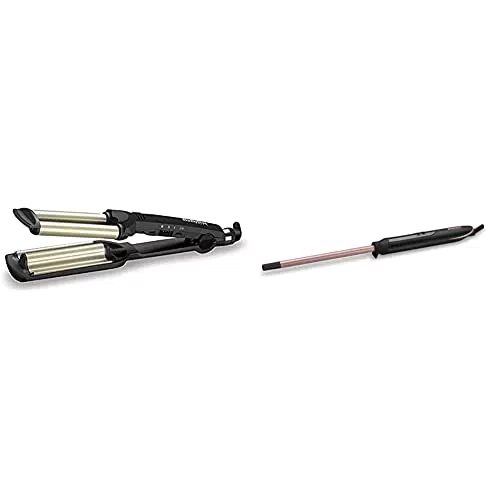 Babyliss C260E Easy Waves, Triferro Beach Waves Con Rivestimento In Ceramic Titanium