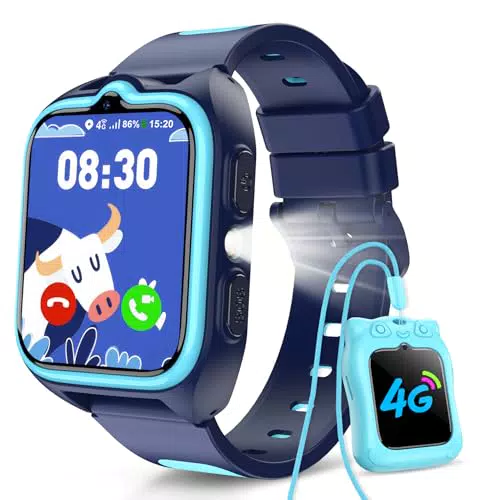 Baolubao Smartwatch 4G per Bambini con GPS, Videochiamata e Funzione SOS
