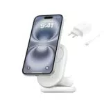 Belkin BoostCharge Caricabatteria magnetico pieghevole 2 in 1 Qi2 15W MagSafe