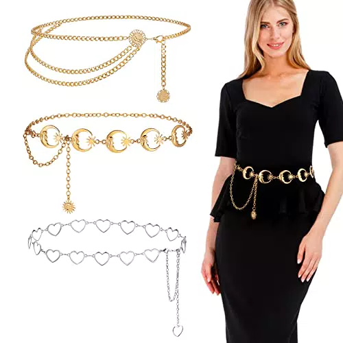 Betessin Cintura a Catena Elegante per Donna – Fusciacca Moda Decorativa