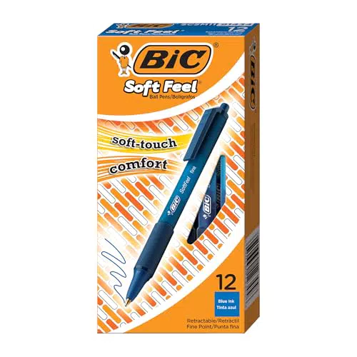 Bic Soft Penna a Sfera a Scatto, Confezione da 12 Pezzi