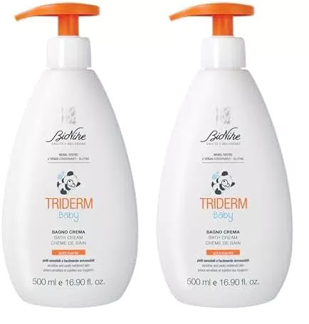 Bionike Triderm Baby - Bagno Crema Neonato e Bambino Deterge Delicatamente e Protegge Pelli Secche e Irritate