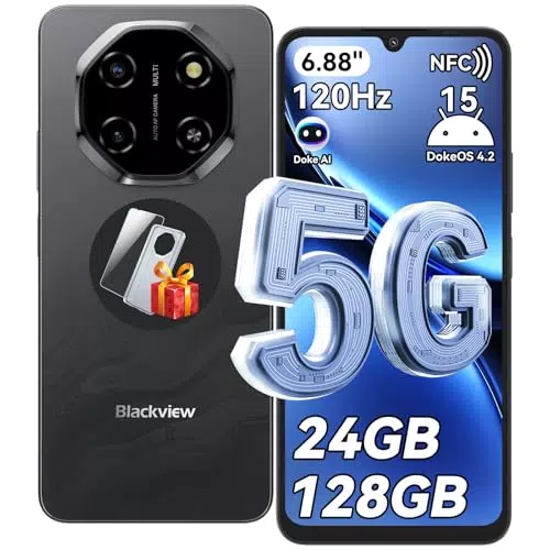 Blackview Shark 6 Smartphone 5G con Display HD 120Hz e Android 15