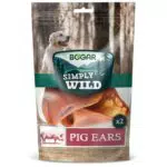 Bogar Simply Wild Snack Masticativi per Cani a Forma di Orecchie di Maiale