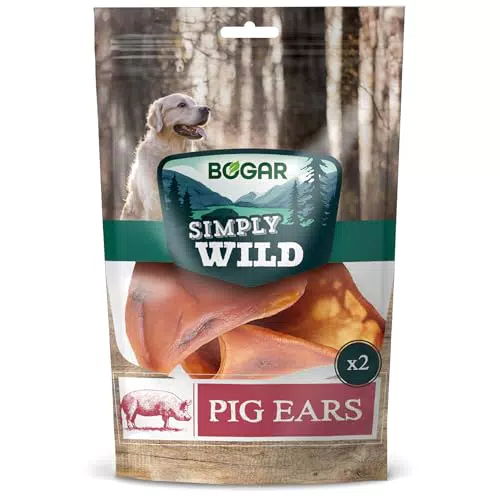 Bogar Simply Wild Snack Masticativi per Cani a Forma di Orecchie di Maiale