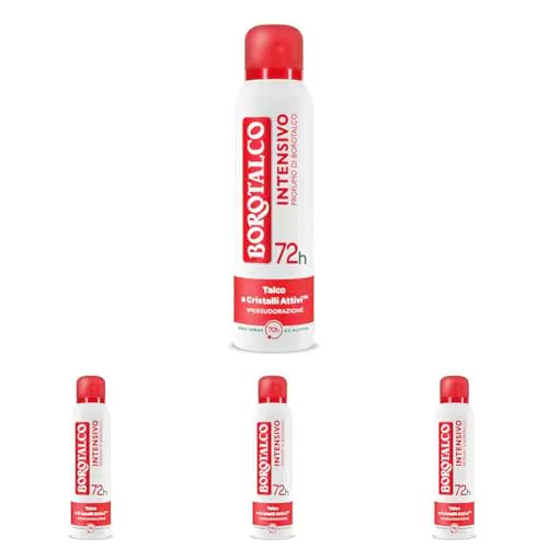 Borotalco Deodorante Spray Intensivo Senza Alcool con Talco Attivo 72h Efficacia