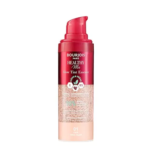 Bourjois Healthy Mix Glow Tint Essence - Effetto Pelle Nuda, Finish Luminoso, Vegano