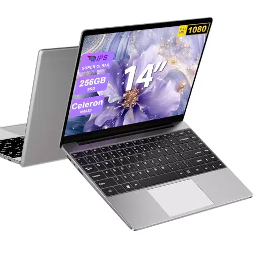 Bvate PC Portatile 14" Notebook Celeron N4020, Windows 11, SSD 1TB espandibile