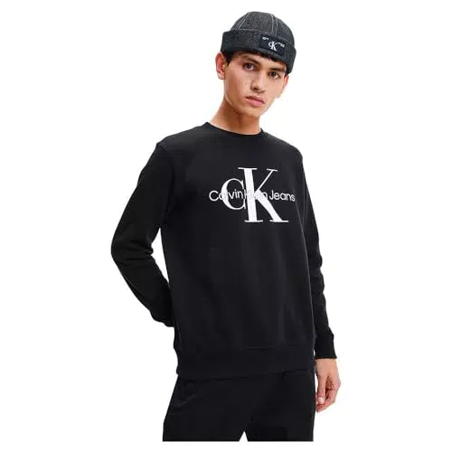 Calvin Klein Jeans Felpa Uomo Core Monogram - Nero