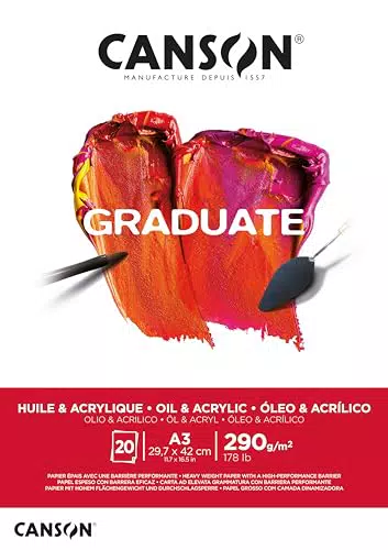 Canson Graduate Album per Olio e Acrilico, A3, Collato Lato Corto
