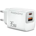Apple Caricatore USB C PD 35W con 2 Porte, Alimentatore PD 3.0 per iPhone e iPad