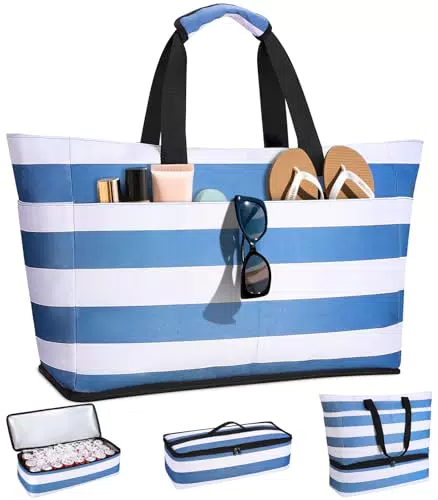 CIRYCASE Borsa Mare Grande Impermeabile Pieghevole Multitasche per Spiaggia e Viaggi