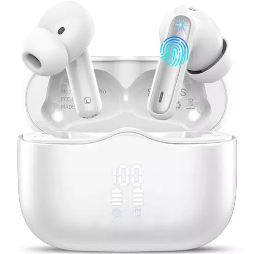 Cuffie Bluetooth 5.4 In Ear HiFi Stereo con Cancellazione Rumore e LED USB-C