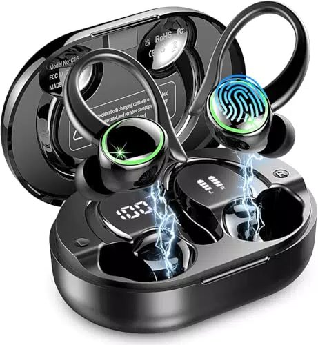 Auricolari Bluetooth 5.4 Sport con Cancellazione Rumore e Impermeabilità IP7