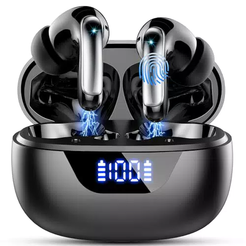 [Brand] Cuffie Bluetooth 5.3 Wireless con Cancellazione Rumore e LED Display