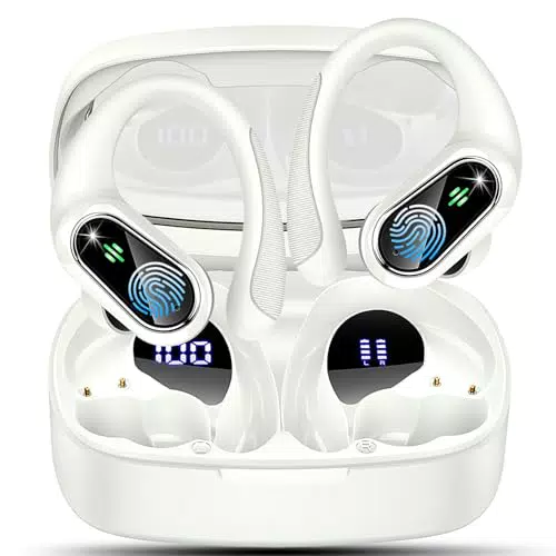 Cuffie Bluetooth Sport, Auricolari Wireless 5.3 con Cancellazione Rumore e Impermeabilità IP7